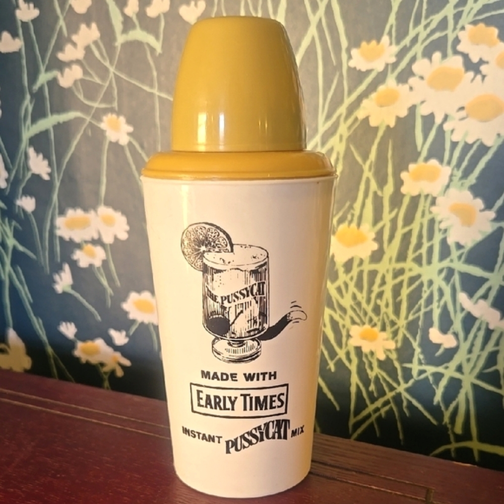 Vintage Early Times Pussycat Cocktail Shaker